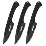 3 Pieces Professional Throwing Knives Set Kunai Well Balanced Stainless Steel Throwing Knife with Nylon Sheath- Series 2