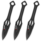 3 Pieces Professional Throwing Knives Set Kunai Well Balanced Stainless Steel Throwing Knife with Nylon Sheath-Series 3