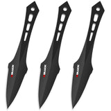 3 Pieces Professional Throwing Knives Set Kunai Well Balanced Stainless Steel Throwing Knife with Nylon Sheath-Series 4