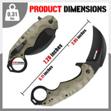 Karambit Folding Pocket Knife With Aluminum Handle and Pocket Clip