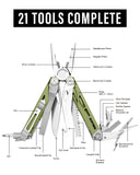 21-in-1 Multi Tool Pliers-Olive Green