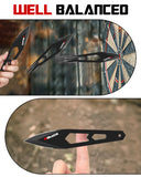 3 Pieces Professional Throwing Knives Set Kunai Well Balanced Stainless Steel Throwing Knife with Nylon Sheath-Series 5