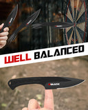 3 Pieces Professional Throwing Knives Set Kunai Well Balanced Stainless Steel Throwing Knife with Nylon Sheath- Series 2