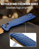 Folding Knife with 3.39'' 154CM Steel Reverse Tanto Blade, Axis Lock EDC Tactical Knife with Lightweight Aluminum Handle, Reversible Pocket Clip - RK0403-BL