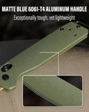 Folding Knife with 3.39'' 154CM Steel Reverse Tanto Blade, Axis Lock EDC Tactical Knife with Lightweight G10 Handle, Reversible Pocket Clip - RK0402-OG