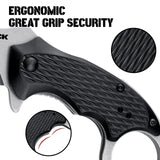 Karambit Folding Knife With Black Stainless Steel Blade And Aluminum Handle