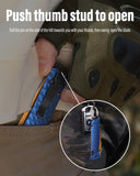 Folding Knife with 3.39'' 154CM Steel Reverse Tanto Blade, Axis Lock EDC Tactical Knife with Lightweight Aluminum Handle, Reversible Pocket Clip - RK0403-BL