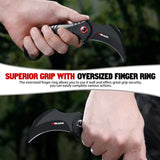 Karambit Folding Knife With Black Stainless Steel Blade And Aluminum Handle