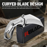 Tactical Karambit Folding Knife with Stonewashed Blade and Stainless Steel Handle
