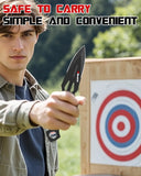 3 Pieces Professional Throwing Knives Set Kunai Well Balanced Stainless Steel Throwing Knife with Nylon Sheath-Series 3