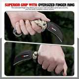 Karambit Folding Pocket Knife With Aluminum Handle and Pocket Clip
