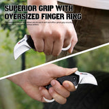 Karambit Folding Knife With Black Stainless Steel Blade And Aluminum Handle