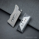 RBLACK Mini Retractable Box Cuttter Utility Knife with 5Pcs Razor Blades